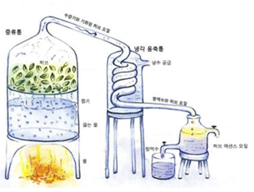 수증기증류 원료제조기술